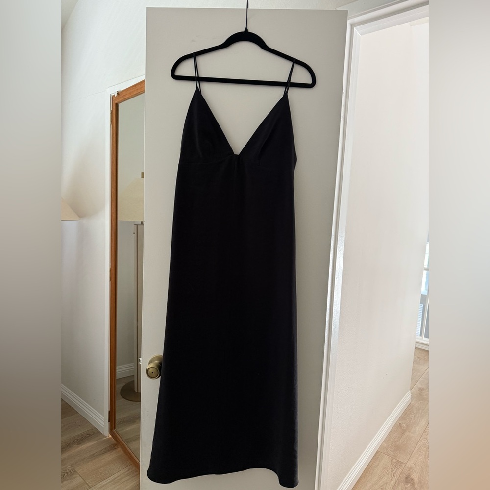 Zara Elegant Black Spaghetti Strap Dress